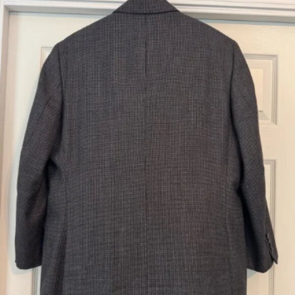 Men's Jack Victor At Ease Sport Coat Blazer Size 44R Gray Black Brown Lindenwood - Picture 2 of 8